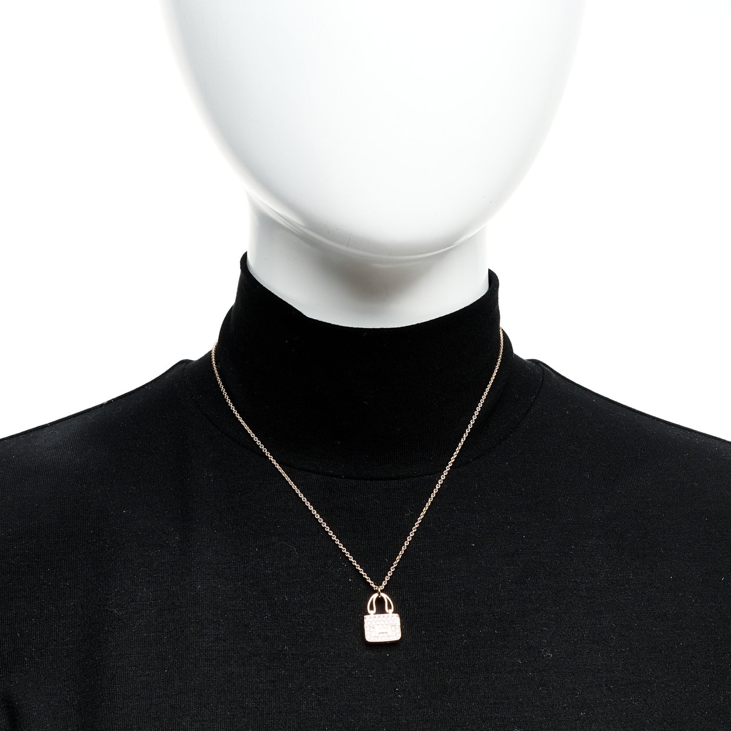 18K Rose Gold Diamond Constance Amulettes Pendant Necklace