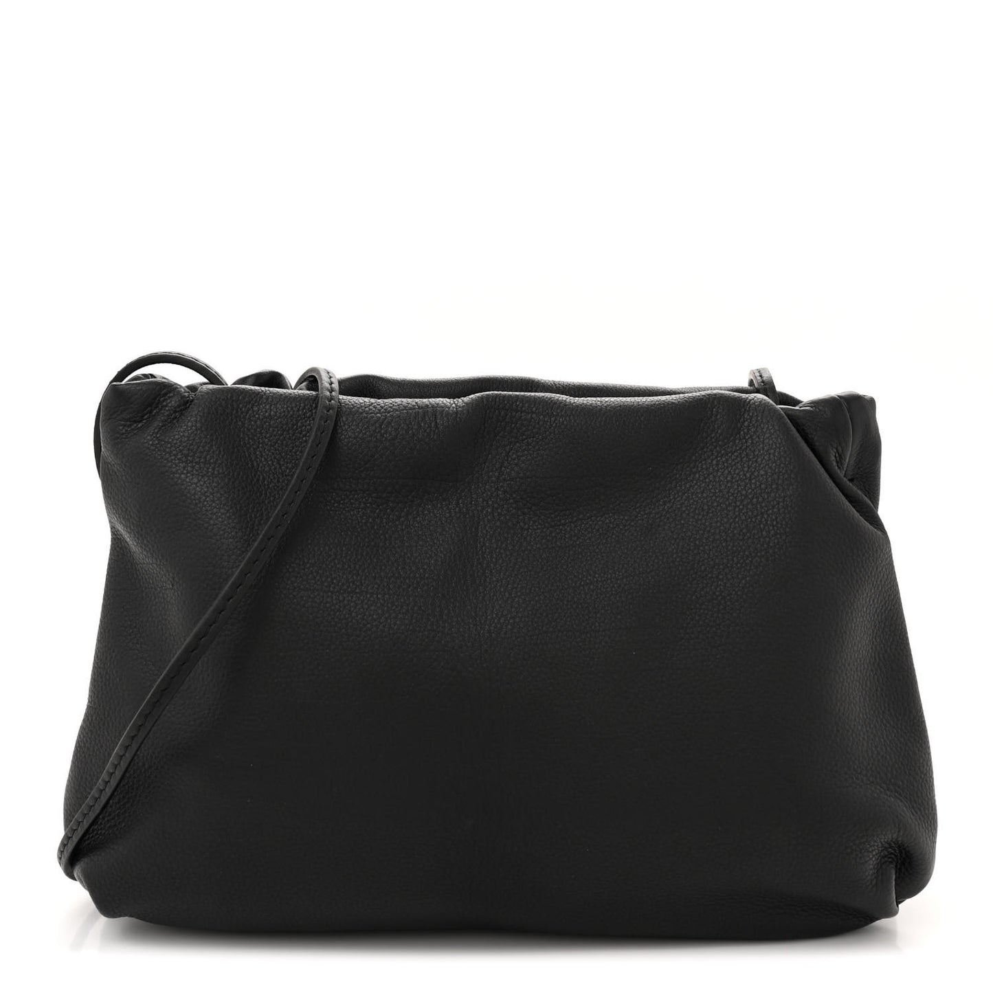 Grained Calfskin Bourse Clutch Black