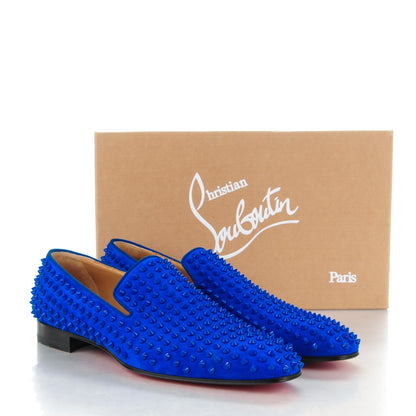 Christian Louboutin Mens Veau Velours Spikes Dandelion Flat 42.5 Electric 8 of 8