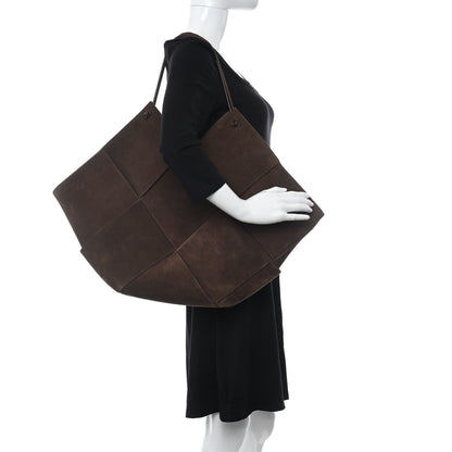 Bottega Veneta Suede Maxi Intrecciato Tote Brownie 2 of 10