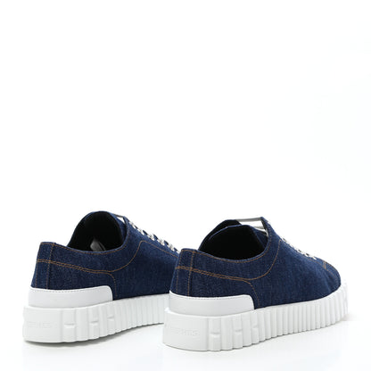 Hermes Denim Cross Sneakers 37.5 Bleu 4 of 9