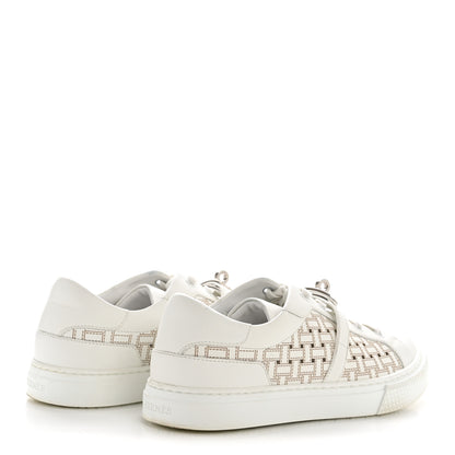 Hermes Calfskin Perforated Mosaic Day Sneakers 37.5 White 5 of 11