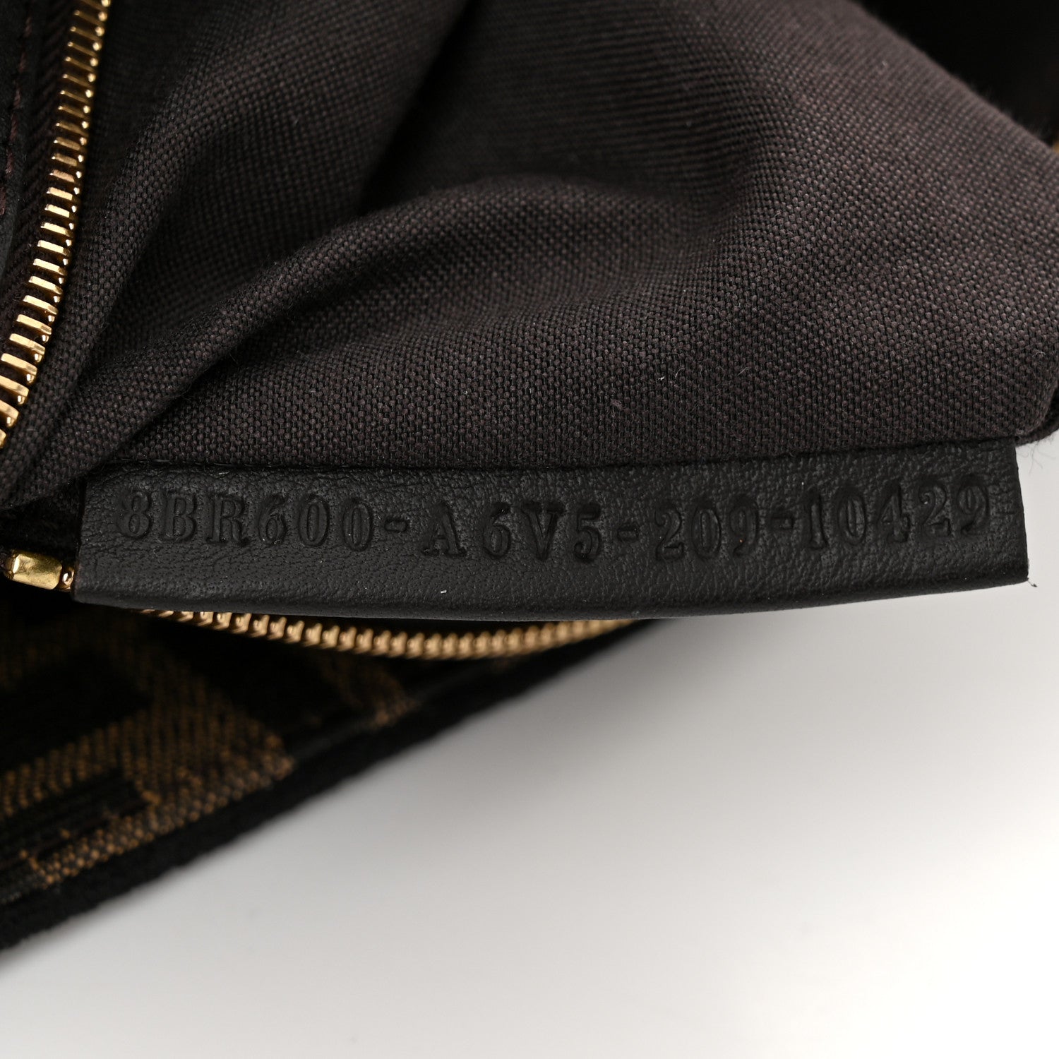Fendi Fabric Jacquard FF 1974 Medium Baguette Tobacco Moro Black 7 of 10