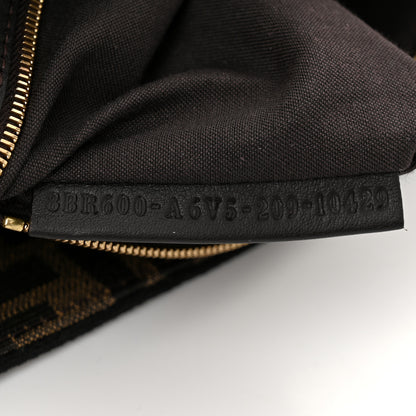 Fendi Fabric Jacquard FF 1974 Medium Baguette Tobacco Moro Black 7 of 10