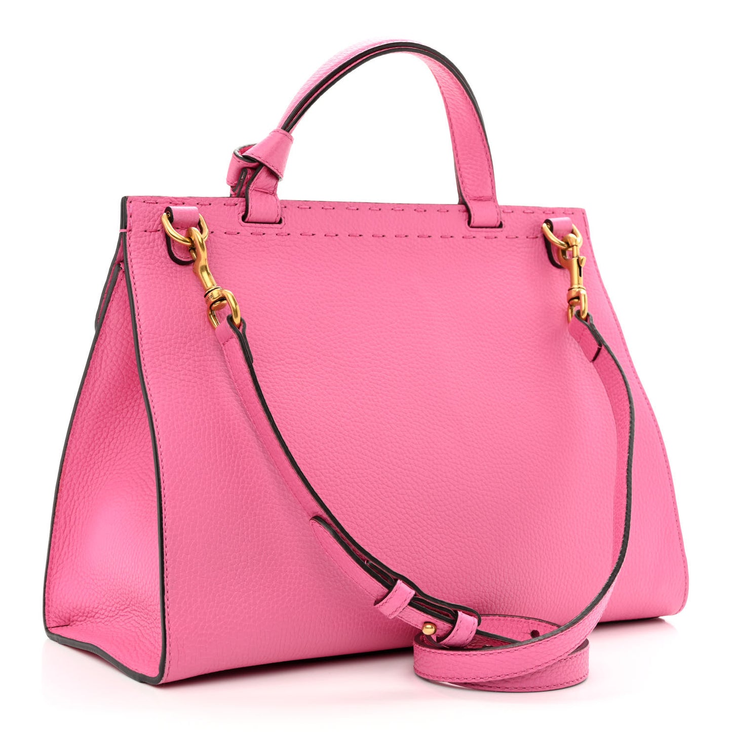 Calfskin Small GG Marmont Top Handle Bag Pink Tropical Flower