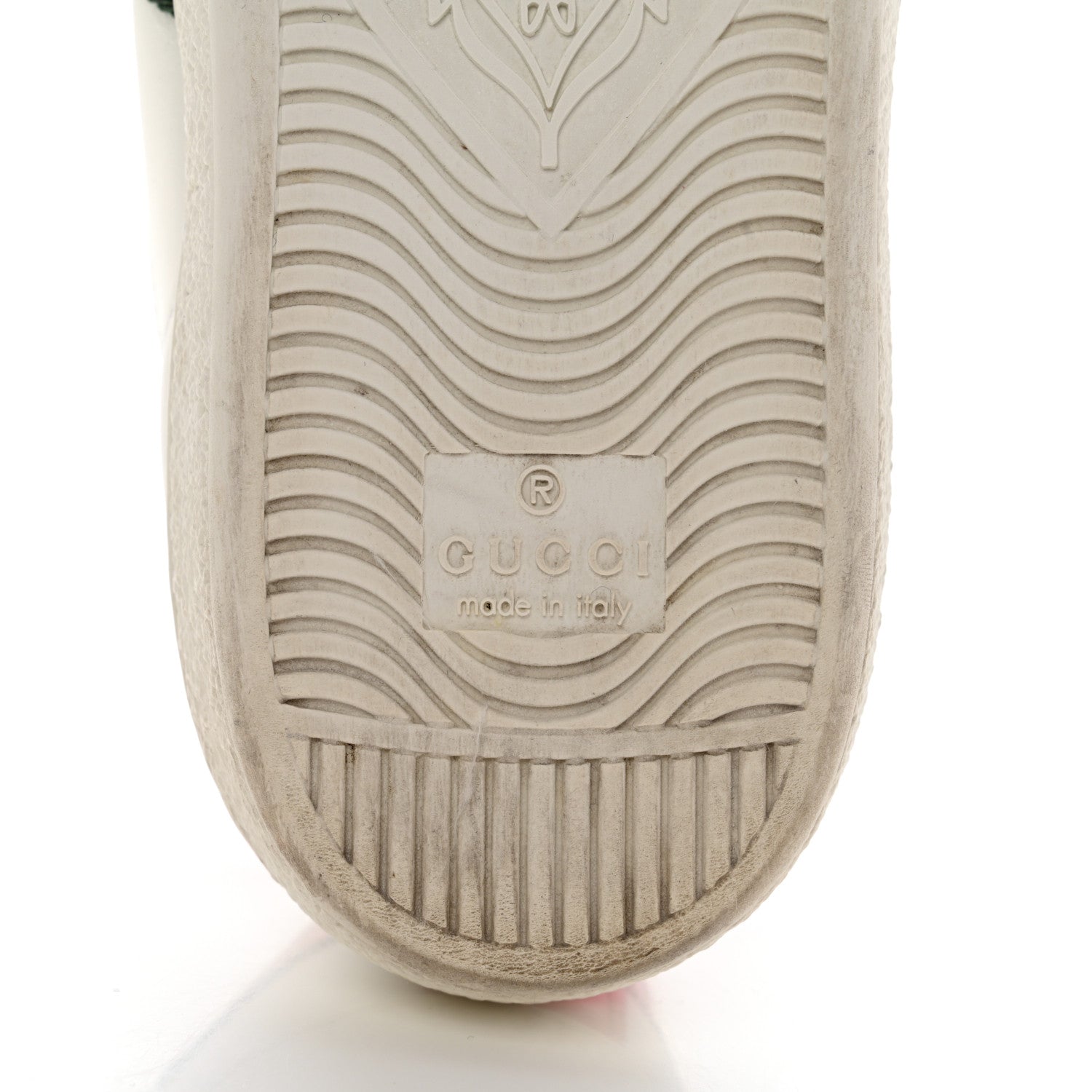 Gucci Calfskin Ayers Bee Embroidered Womens Ace Sneakers 36 White Green 6 of 9