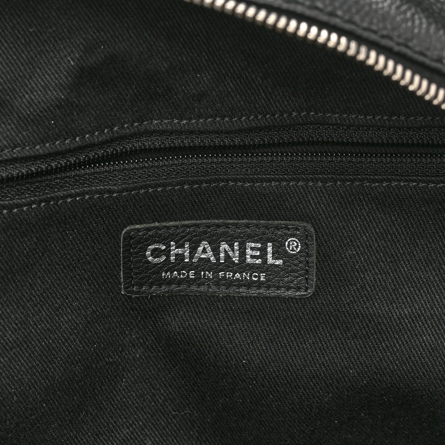 Caviar Quilted Travel Flap Tote Black