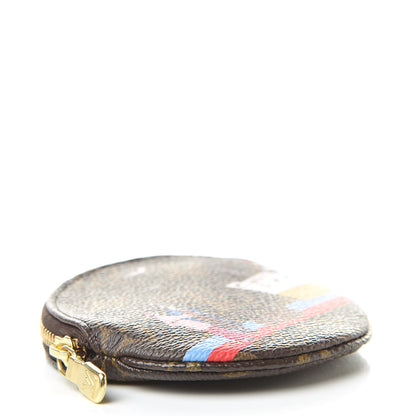 Louis Vuitton Monogram 2016 Christmas Animation Round Coin Purse Rouge 4 of 8