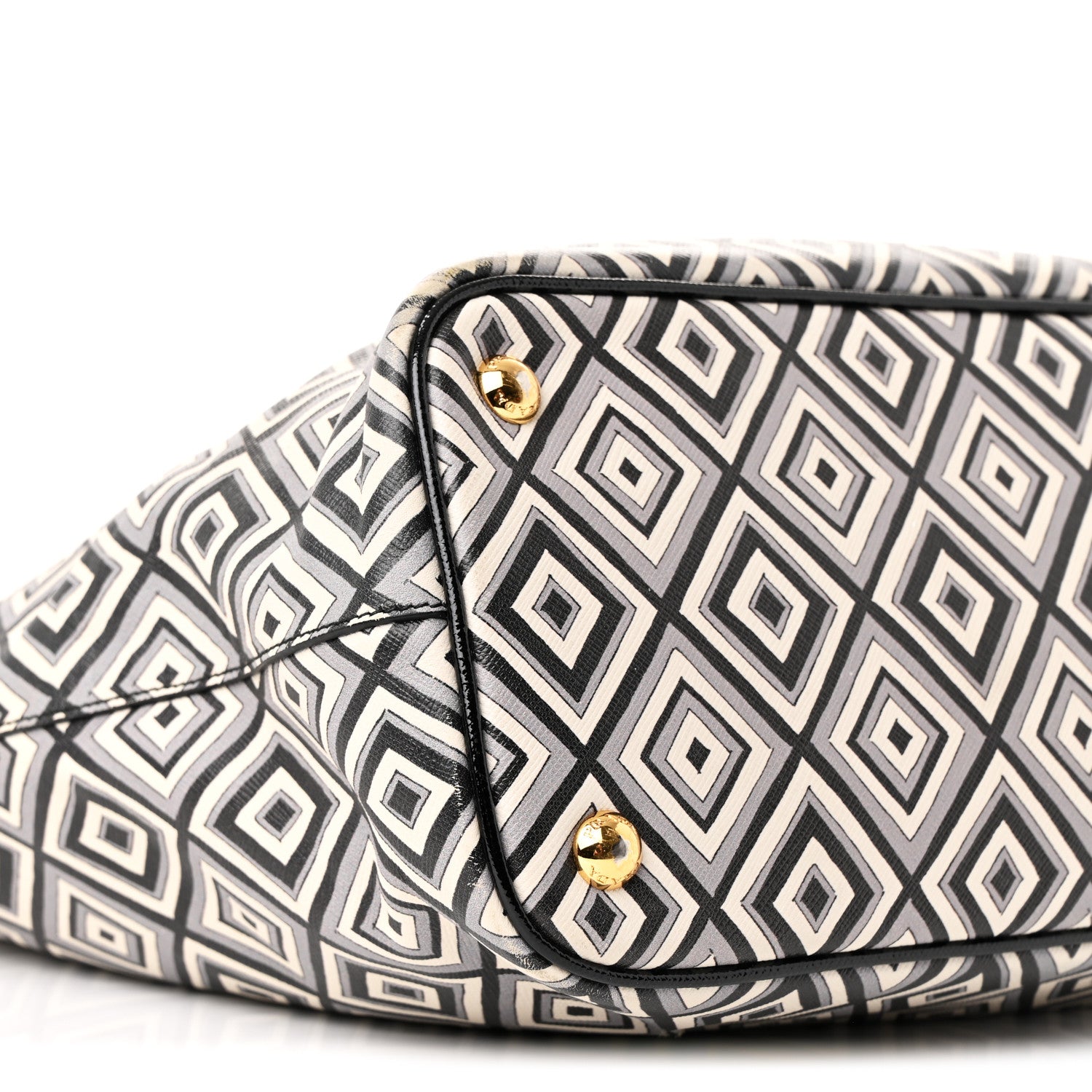Prada Saffiano Diamond Print Tote Multicolor 9 of 10