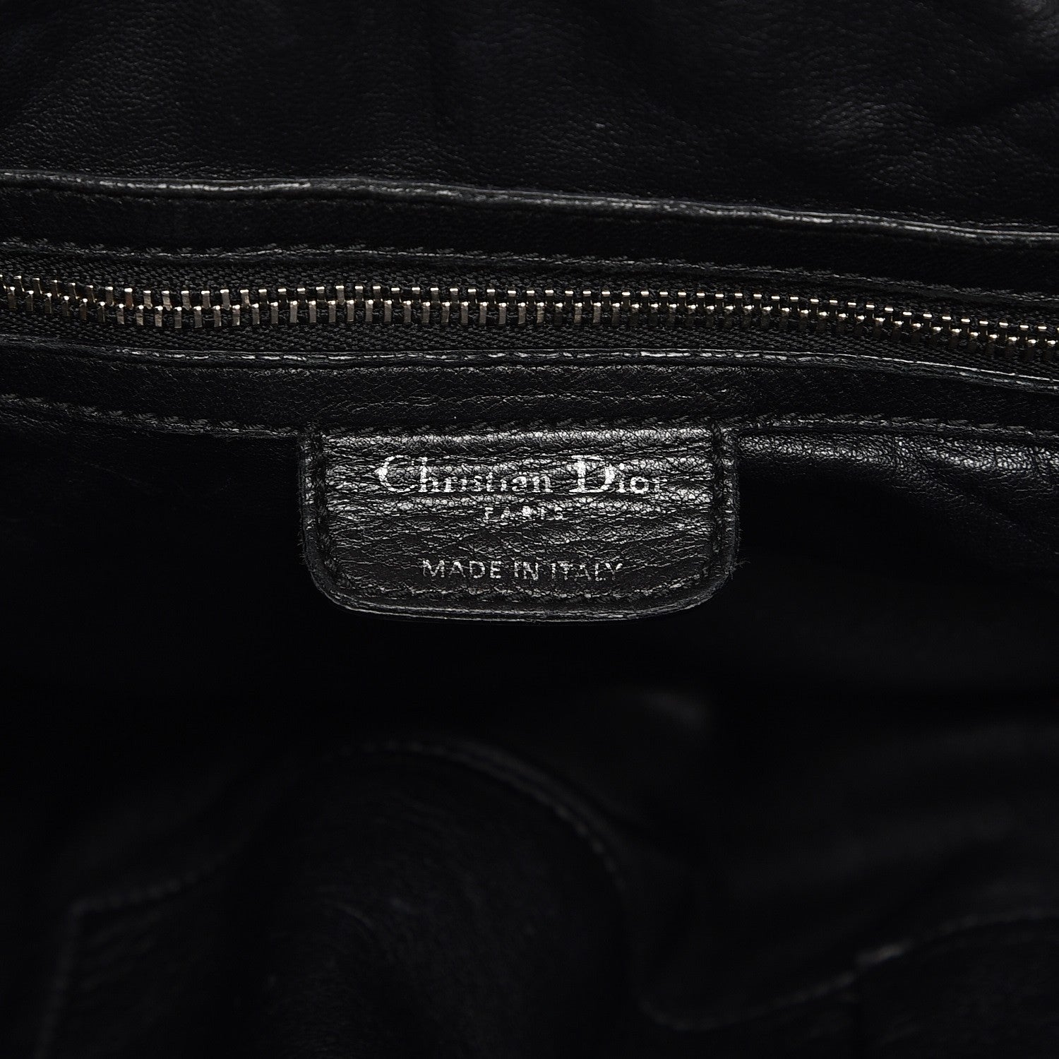 Christian Dior Lambskin Medium Dior Soft Tote Black 6 of 11