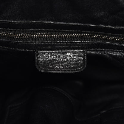 Christian Dior Lambskin Medium Dior Soft Tote Black 6 of 11