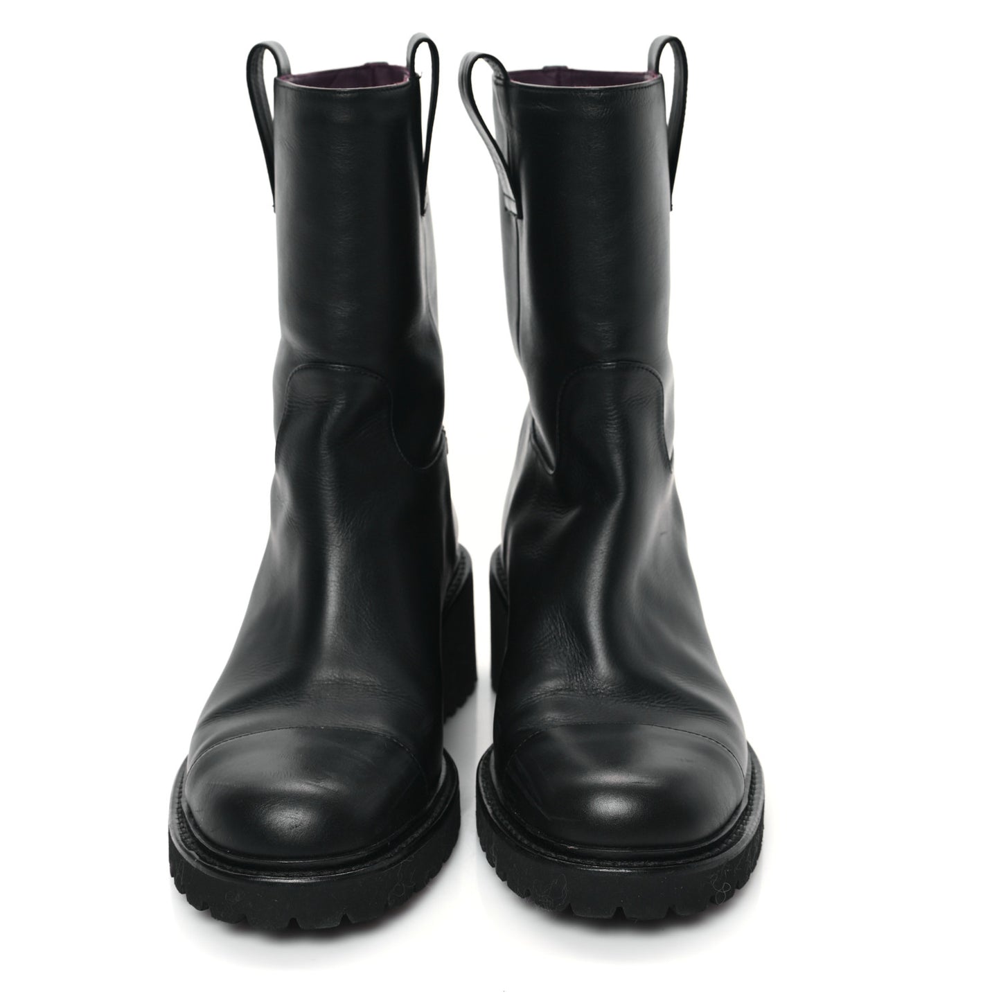 Calfskin CC Ankle Boots 38 Black