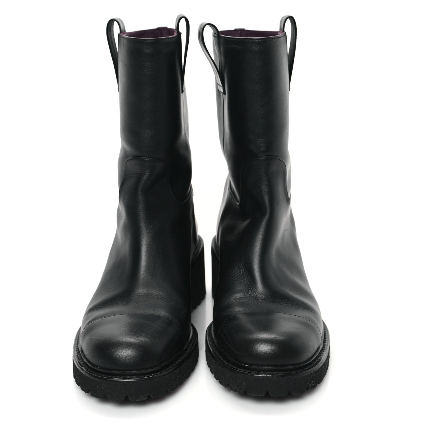Chanel Calfskin CC Ankle Boots 38 Black 2 of 9
