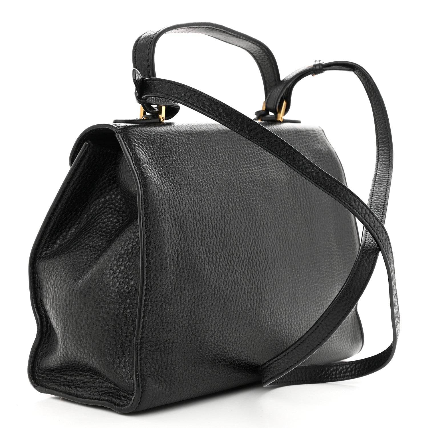 Christian Dior Calfskin Dioraddict Top Handle Black 3 of 12