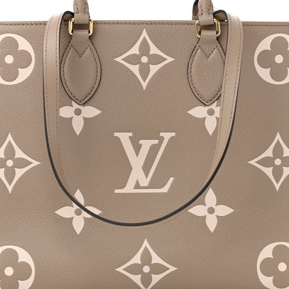 Louis Vuitton Empreinte Monogram Giant Onthego MM Tourterelle Creme 7 of 9