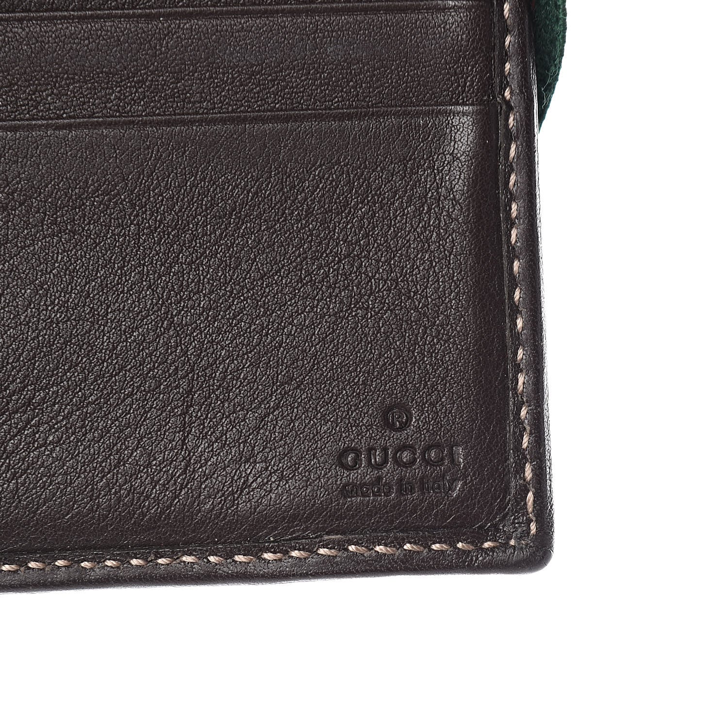 Gucci Monogram Web Band Bi-Fold Wallet Brown 6 of 8