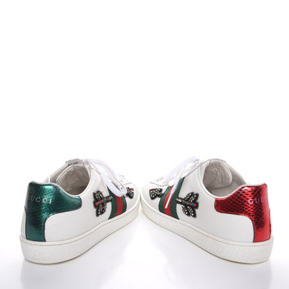Gucci Calfskin Web Studded Arrow Ace Sneakers 39 White 6 of 13