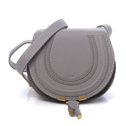 Chloe Calfskin Mini Marcie Round Crossbody Bag Cashmere Grey 1 of 10