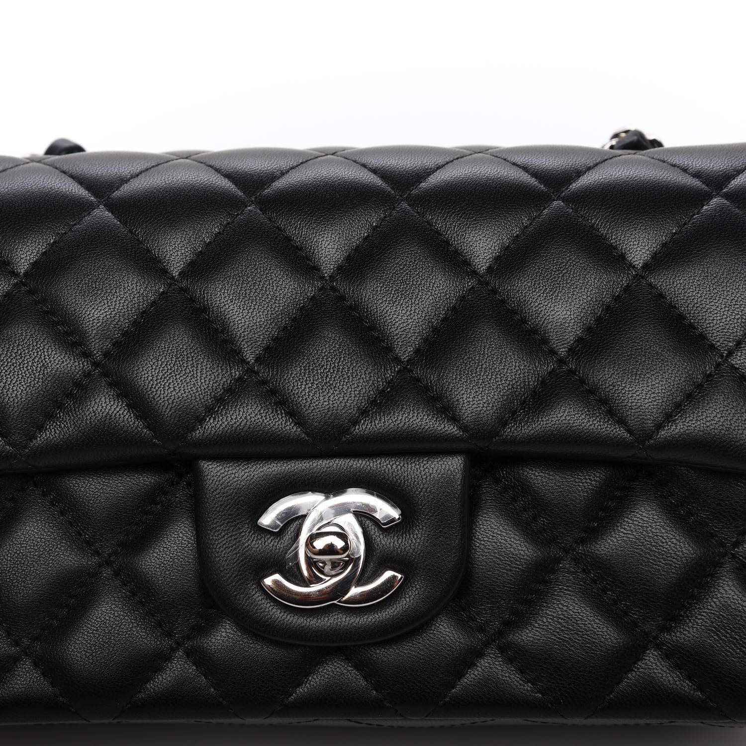 Chanel Lambskin Quilted Mini Rectangular Flap Black 11 of 12