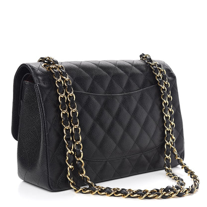 Chanel Caviar Quilted Jumbo Double Flap Black 3 of 10