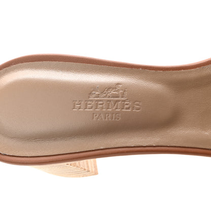 Hermes Calfskin Oasis Sandals 35 Gold 7 of 9