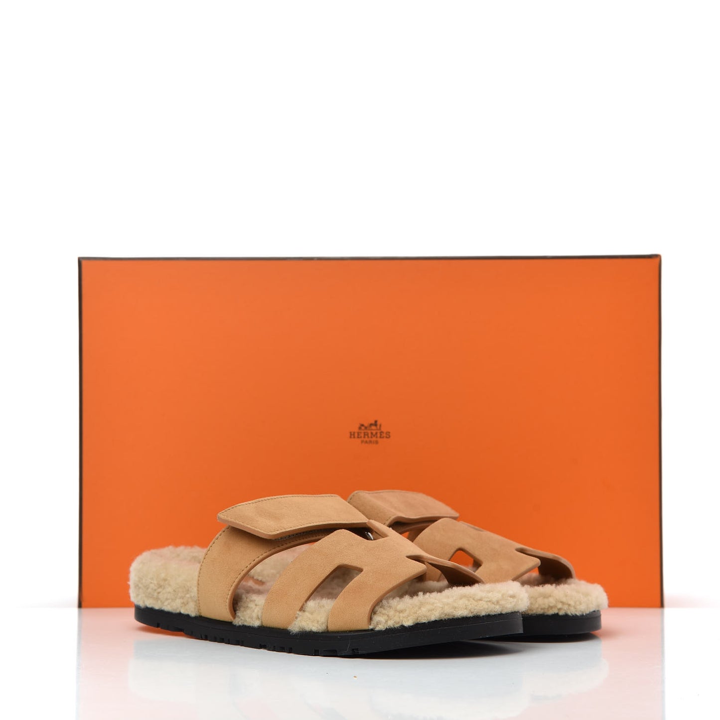 Suede Goatskin Woolskin Womens Chypre Sandals 36.5 Golden Beige