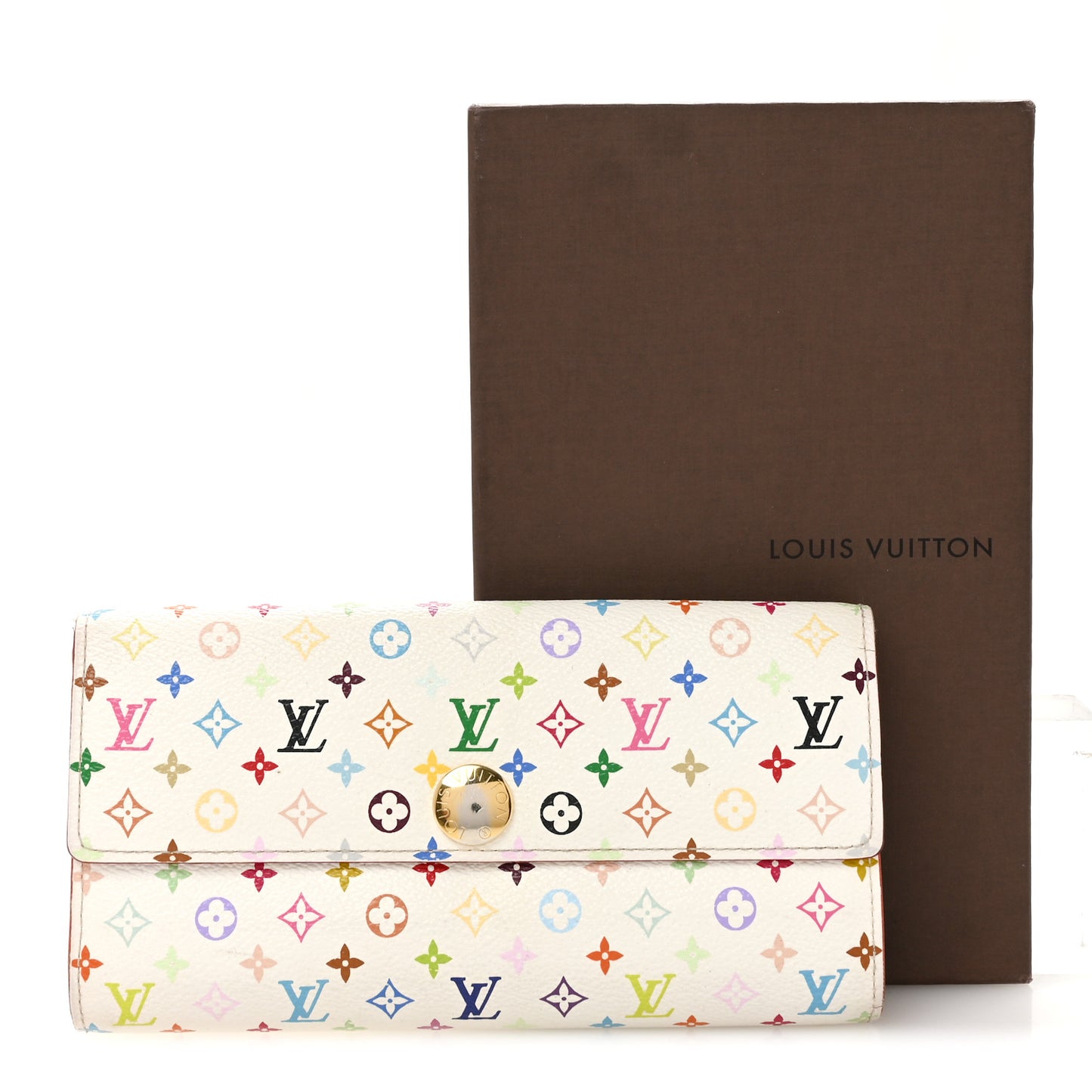Monogram Multicolor Sarah Wallet White Litchi