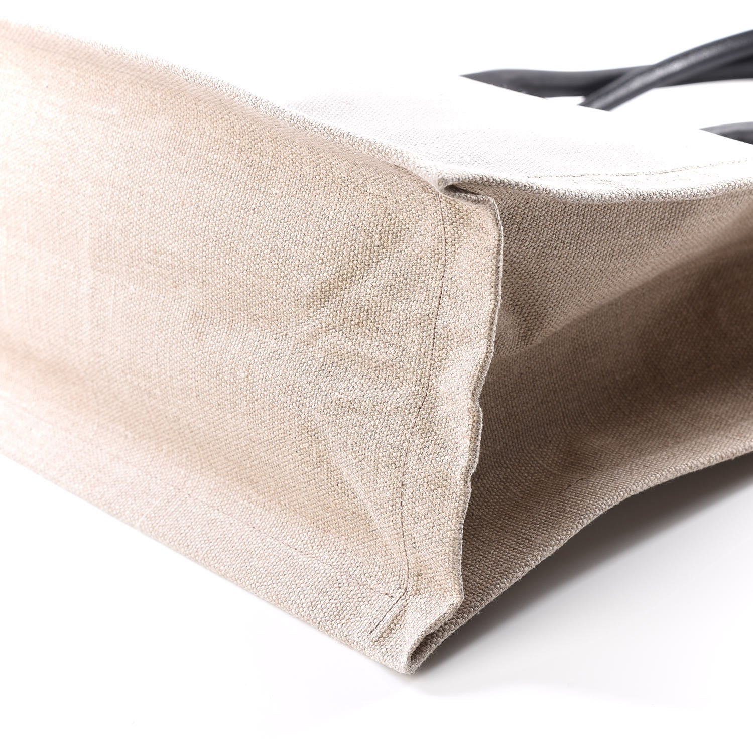 Saint Laurent Linen Calfskin Rive Gauche Tote Optic White 6 of 8