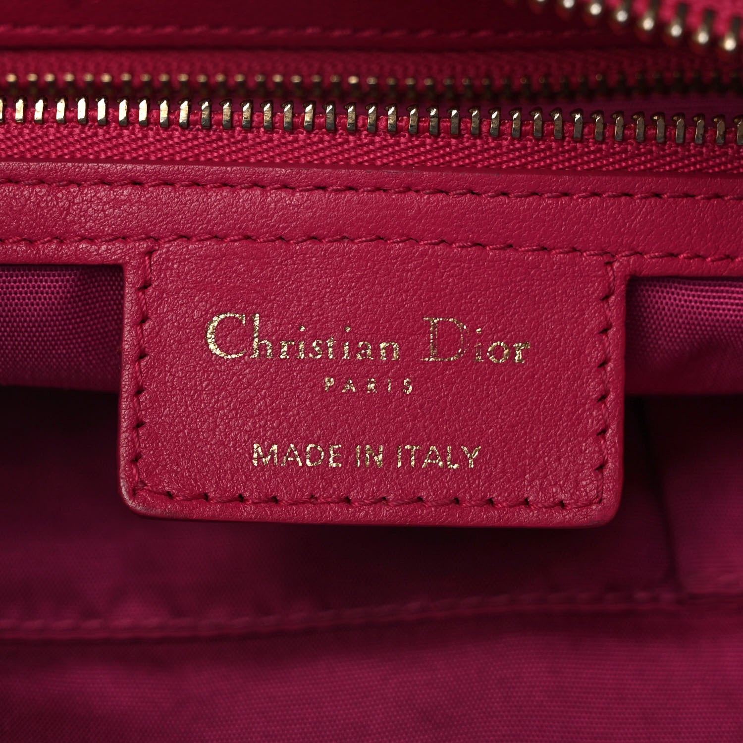 Christian Dior Lambskin Cannage Medium Granville Tote Fuchsia 6 of 11