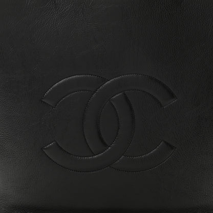 Chanel Shiny Aged Calfskin North South Shopping Bag Black 8 of 10
