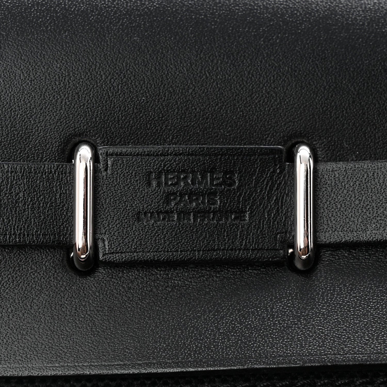 Hermes Military Toile Vache Hunter Herbag Zip Retourne 20 Black 6 of 11