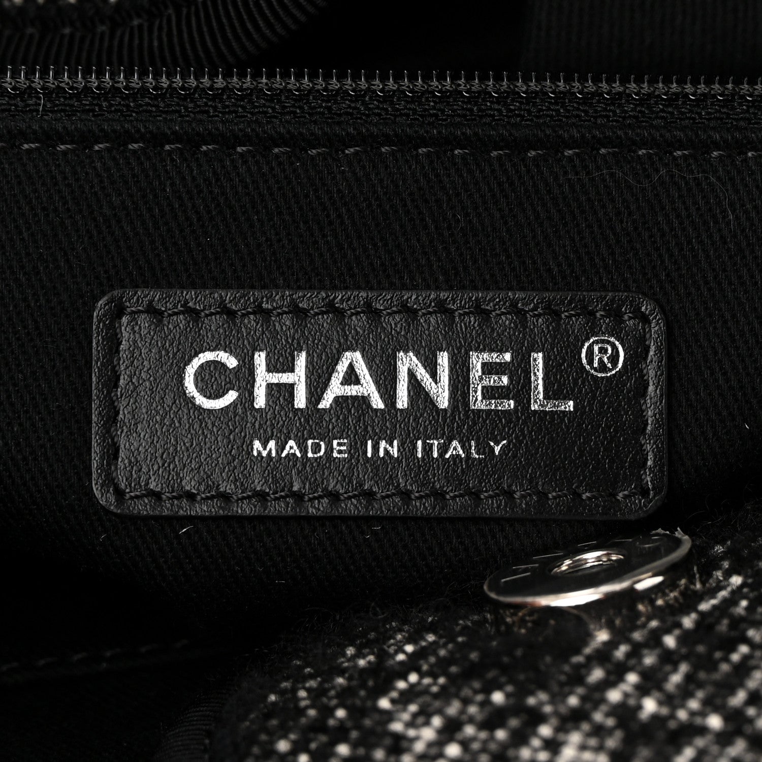 Chanel Mixed Fibers Calfskin Medium Deauville Tote Black 6 of 12