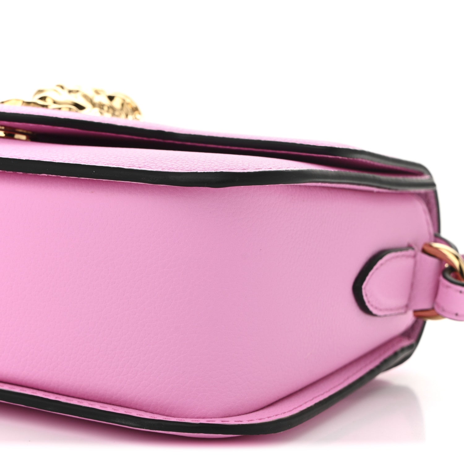 Versace Grained Calfskin La Medusa Shoulder Bag Pink 9 of 9