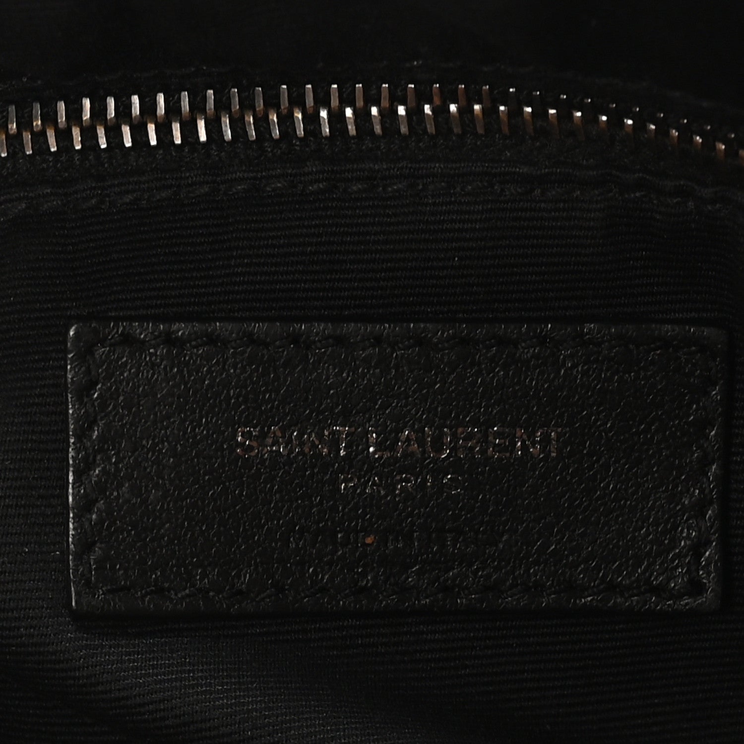 Saint Laurent Pebbled Lambskin Chevron Monogram Large Nolita Black 6 of 11