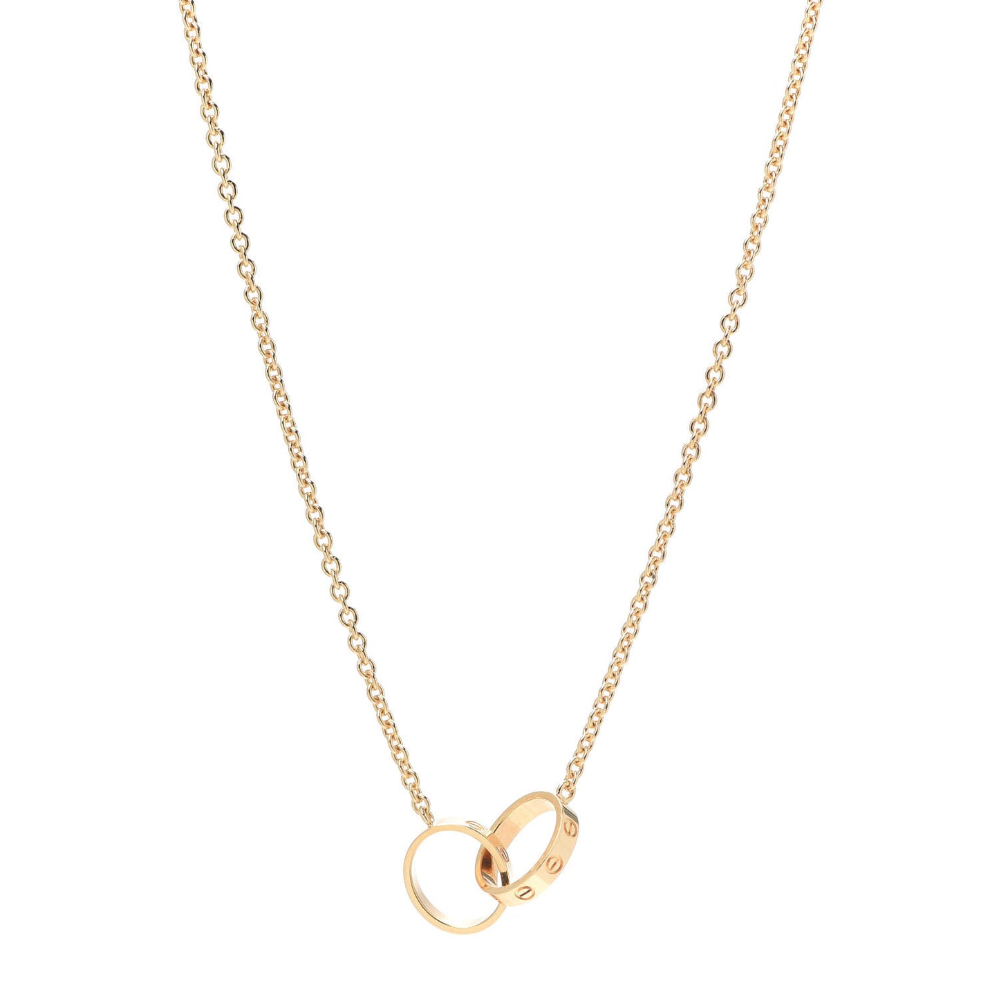 18K Yellow Gold Interlocking LOVE Necklace