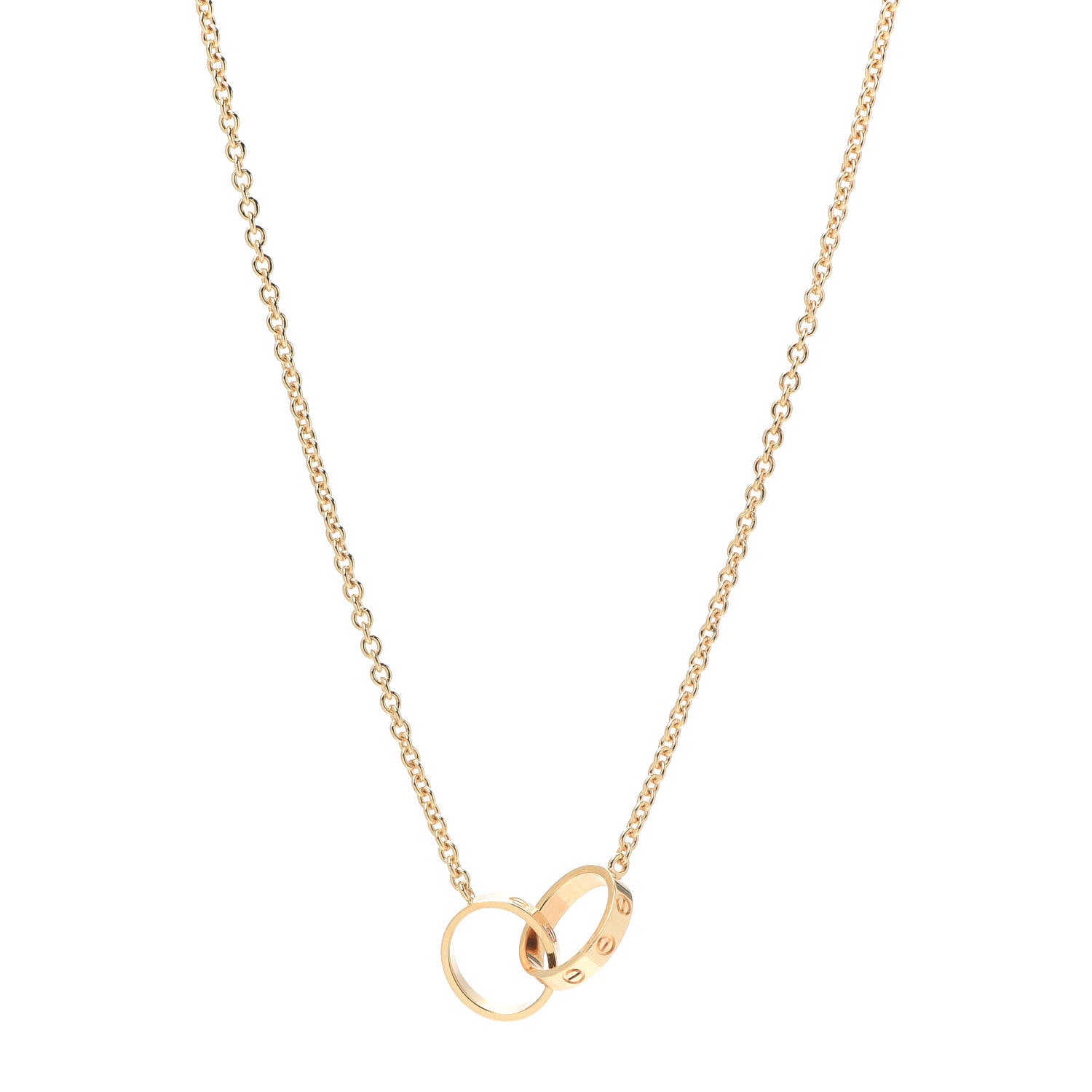 Cartier 18K Yellow Gold Interlocking LOVE Necklace 1 of 5