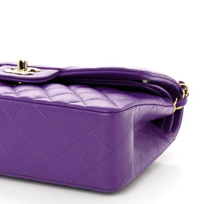 Chanel Caviar Quilted Small Double Flap Dark Purple 10 of 10