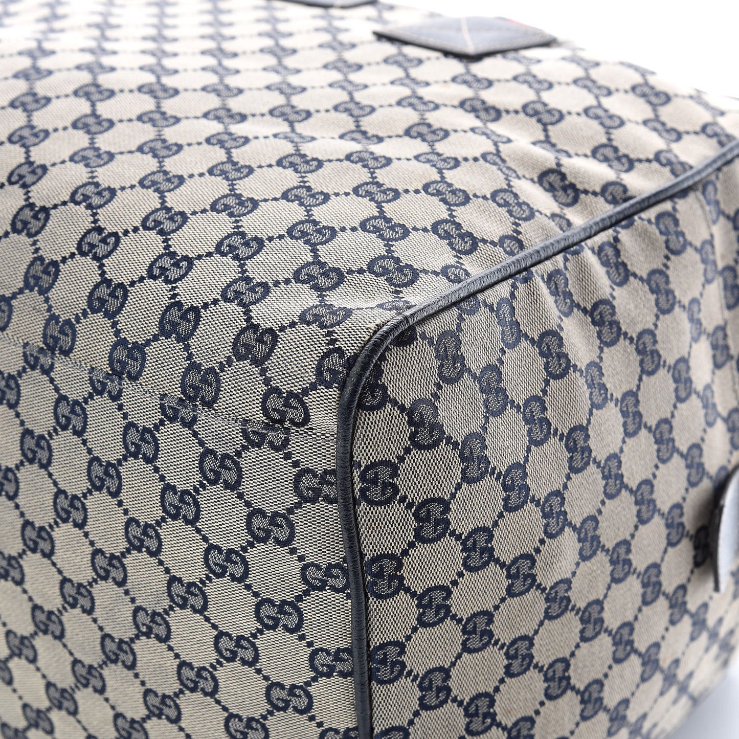 GG Monogram Web Large Collapsible Carry On Duffle Navy