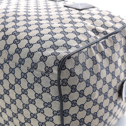 Gucci GG Monogram Web Large Collapsible Carry On Duffle Navy 11 of 16