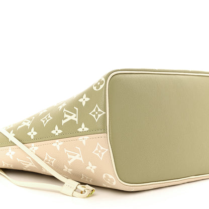Louis Vuitton Empreinte Monogram Spring In The City Neverfull MM Kaki Beige Cream 8 of 9