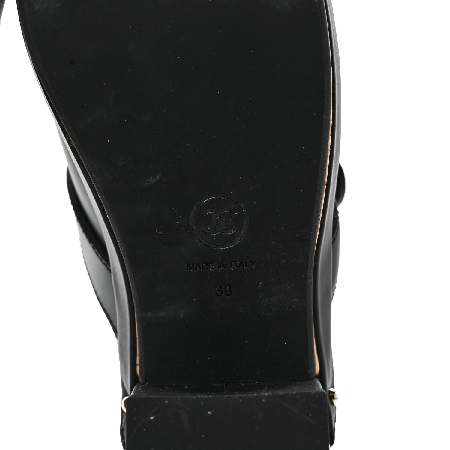 Chanel Calfskin CC Turn Lock Clogs 38 Black 6 of 7