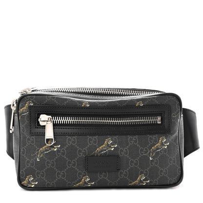 Gucci Soft GG Supreme Monogram Tigers Belt Bag Black Multicolor 1 of 11