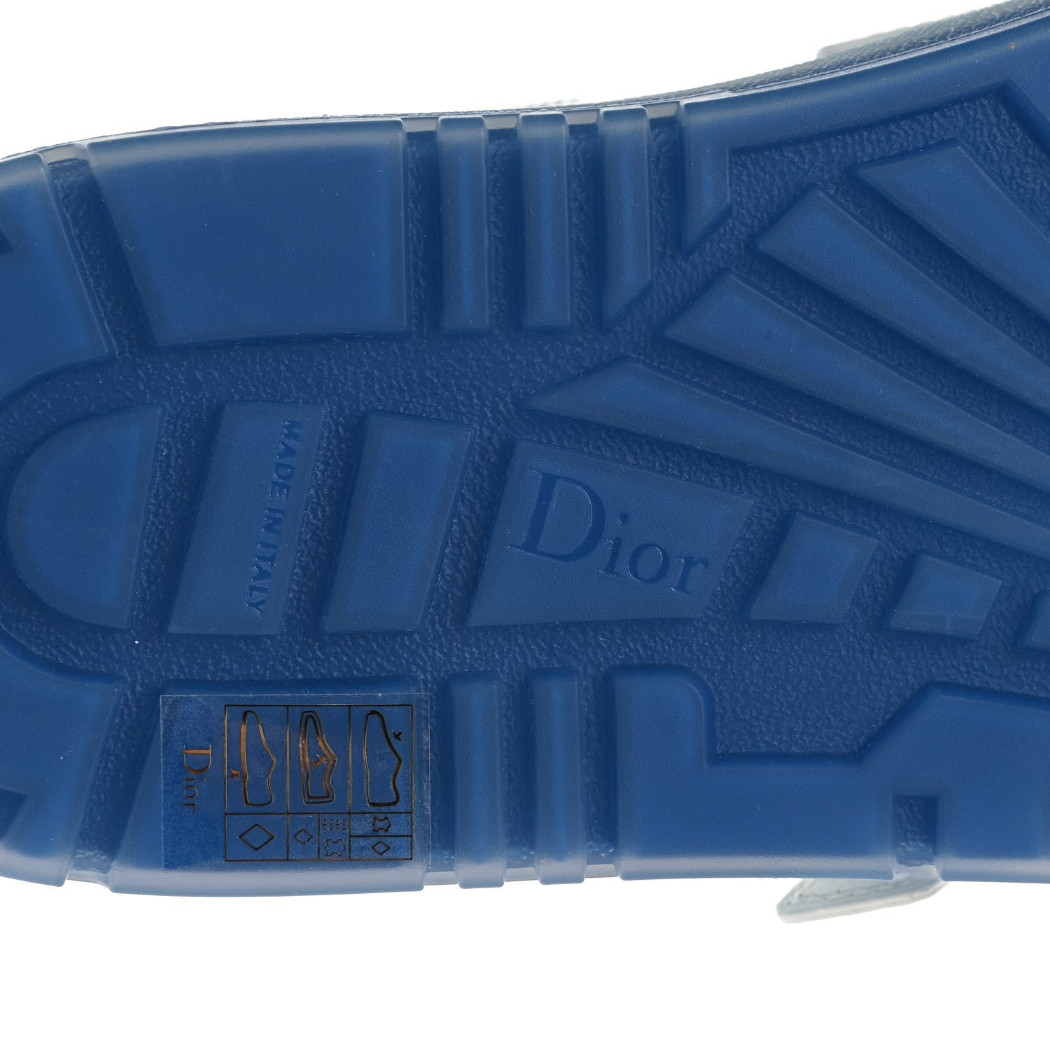 Christian Dior Calfskin Clear Rubber Dior-ID Platform Sneakers 36 White Deep Blue 6 of 9