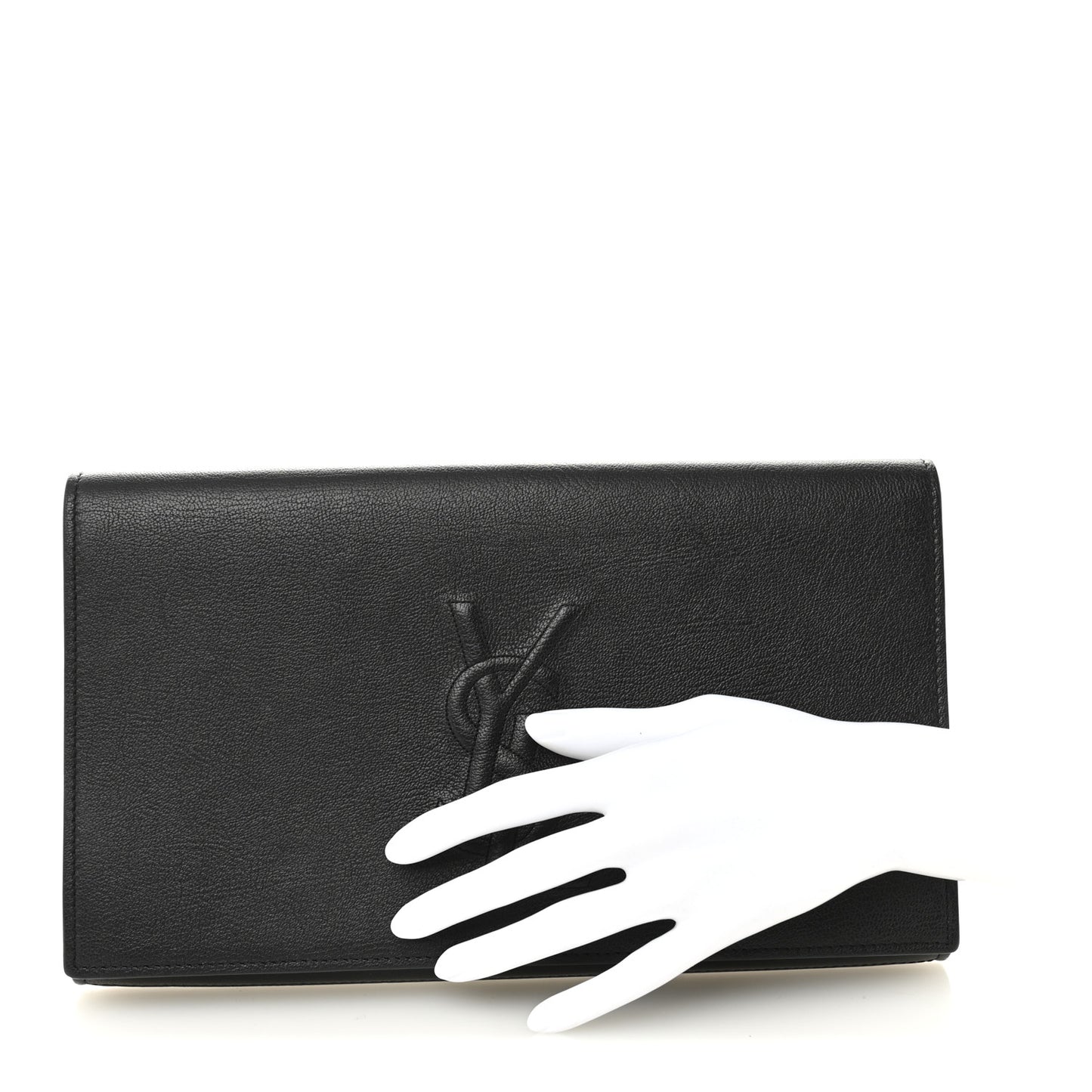 Calfskin Monogram Large Belle De Jour Clutch Black
