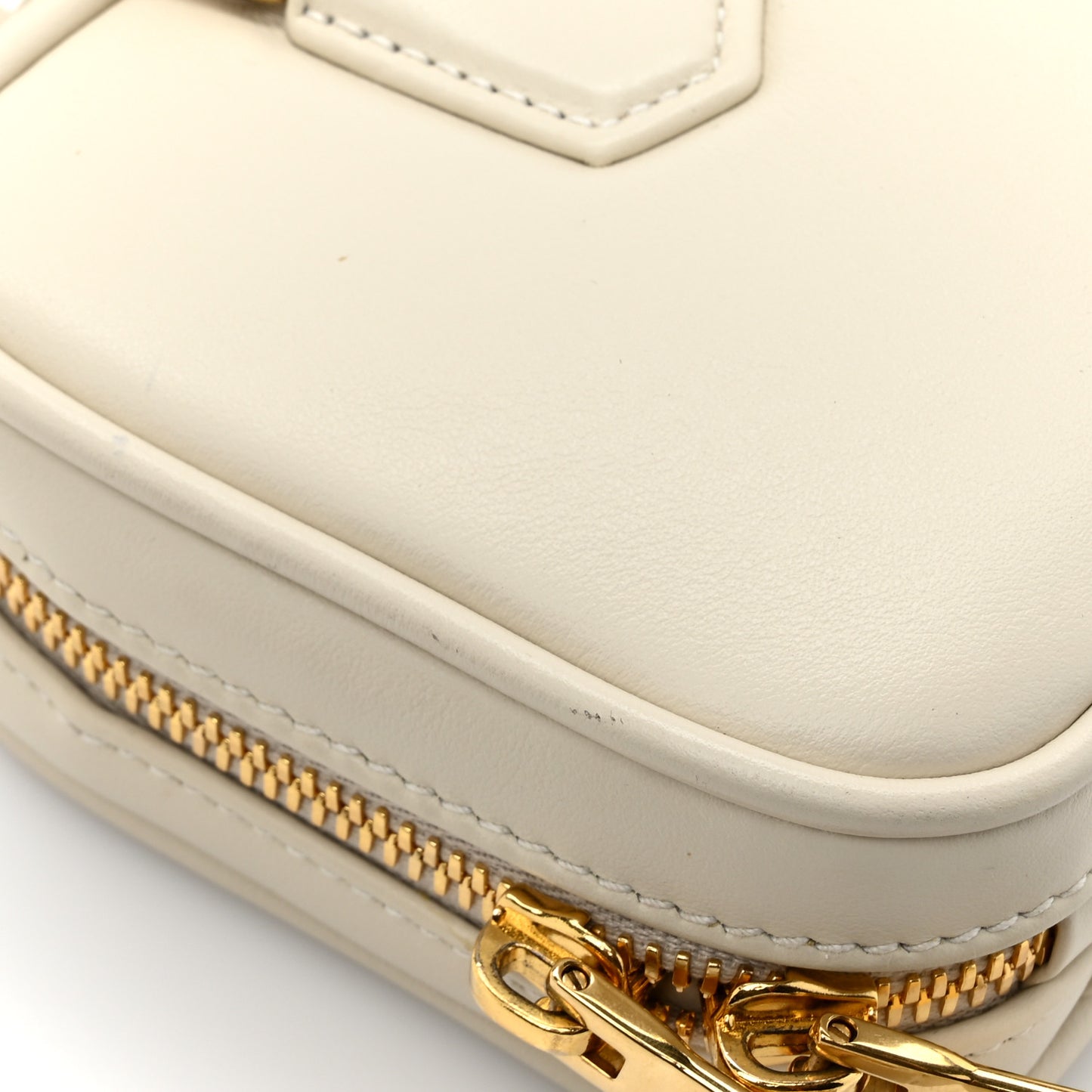 Calfskin Mini Arcadie Top Handle Bag Chalk White