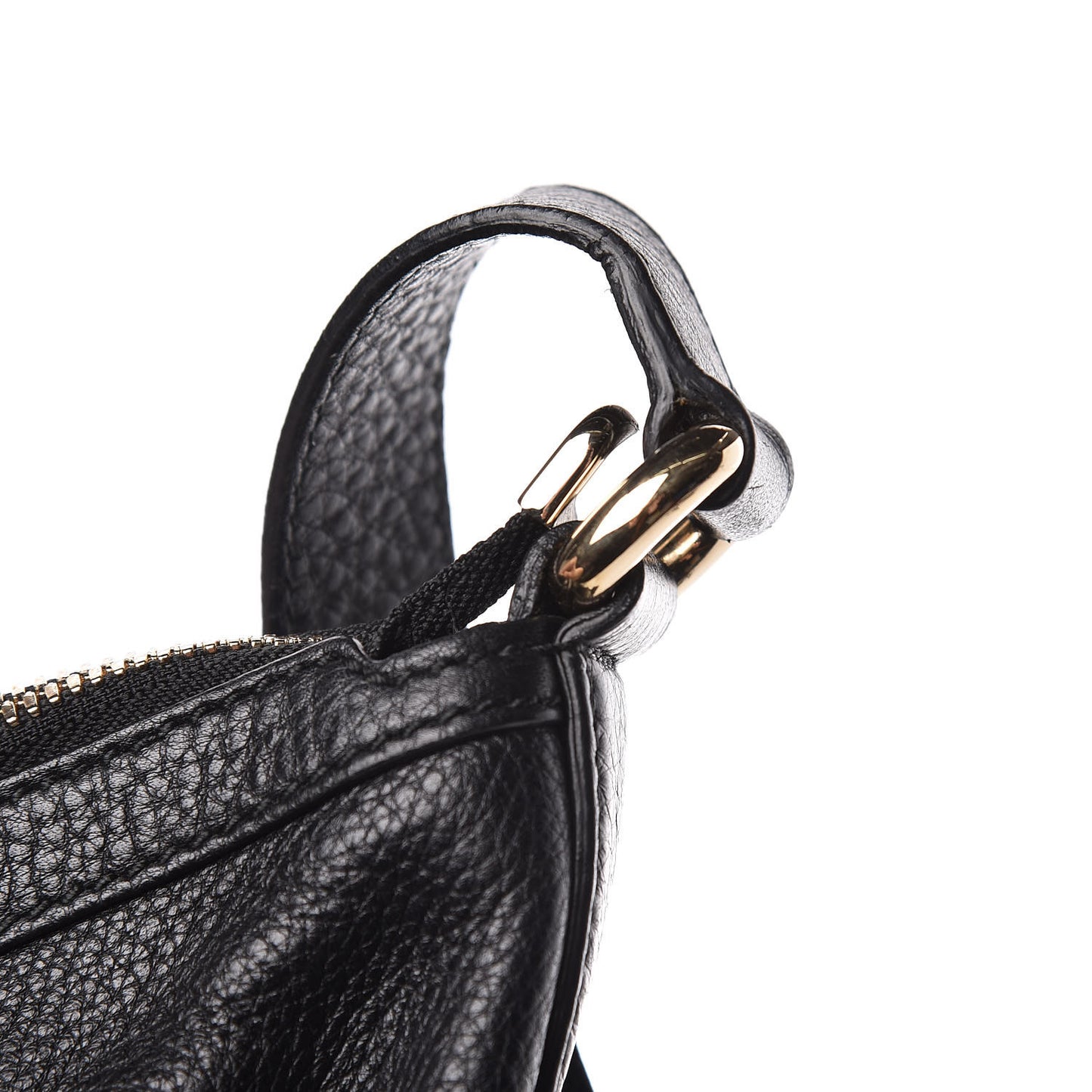 Pebbled Calfskin Medium Soho Hobo Black