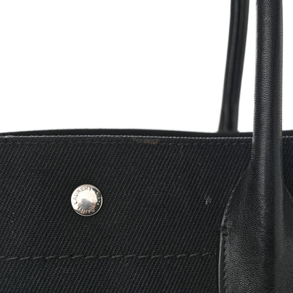 Saint Laurent Linen Calfskin Rive Gauche Tote Black 14 of 15