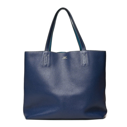 Hermes Taurillon Clemence Double Sens 36 Reversible Tote Bleu Sapphire Bleu Izmir 1 of 14