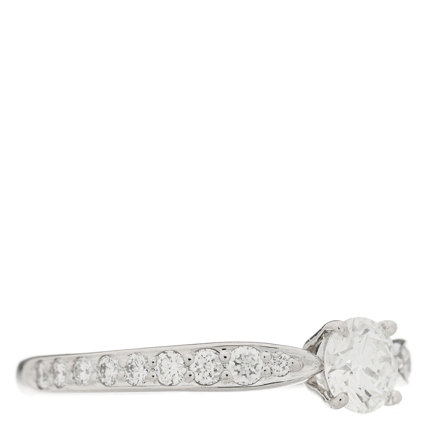 Platinum Diamond .32ct Round Brilliant Harmony Engagement Ring 48 4.5