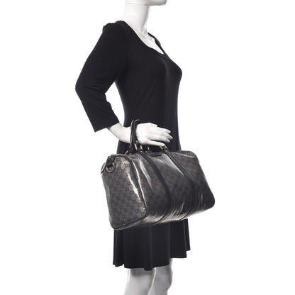 Gucci Crystal Monogram Medium Joy Boston Black 2 of 11